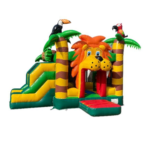 Springkussen Mini Jungle Met Glijbaan